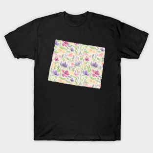 Wyoming Silhouette Florals T-Shirt